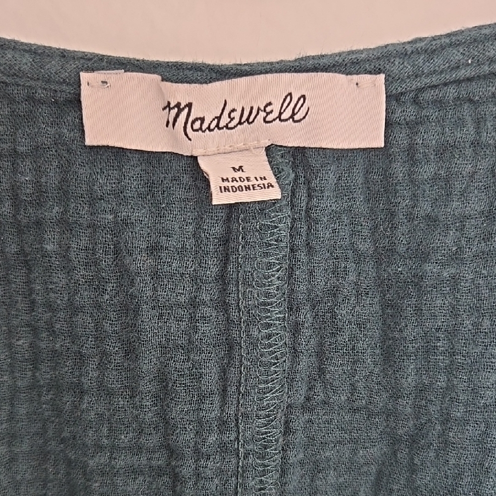 Madewell Lightspun Popover Tiered Mini Dress Size M - Picture 2 of 14